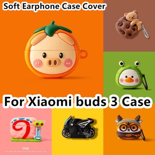 【Case Home】เคสหูฟัง แบบนิ่ม ลายการ์ตูนเสือ Staghorn Tiger สําหรับ Xiaomi Buds 3 3