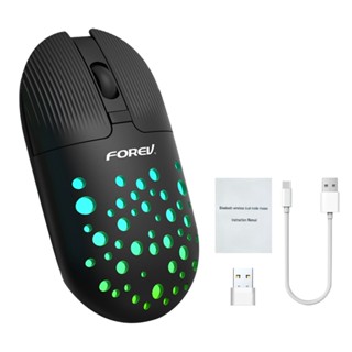 เม้าส์ไร้สาย เม้าส์บลูทูธ rechargable bluetooth mouse รองรับ 2.4G BT5.1 ไร้เสียงรบกวน แบตเตอรี่ในตัว 500mAh