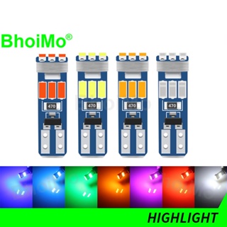 Bhoimo ใหม่ 9SMD T5 แดชบอร์ดไฟ LED W3W 3014 17 73 74 27 21 เมตร T5 DC12V สีแดง สําหรับติดภายในรถยนต์ 2021