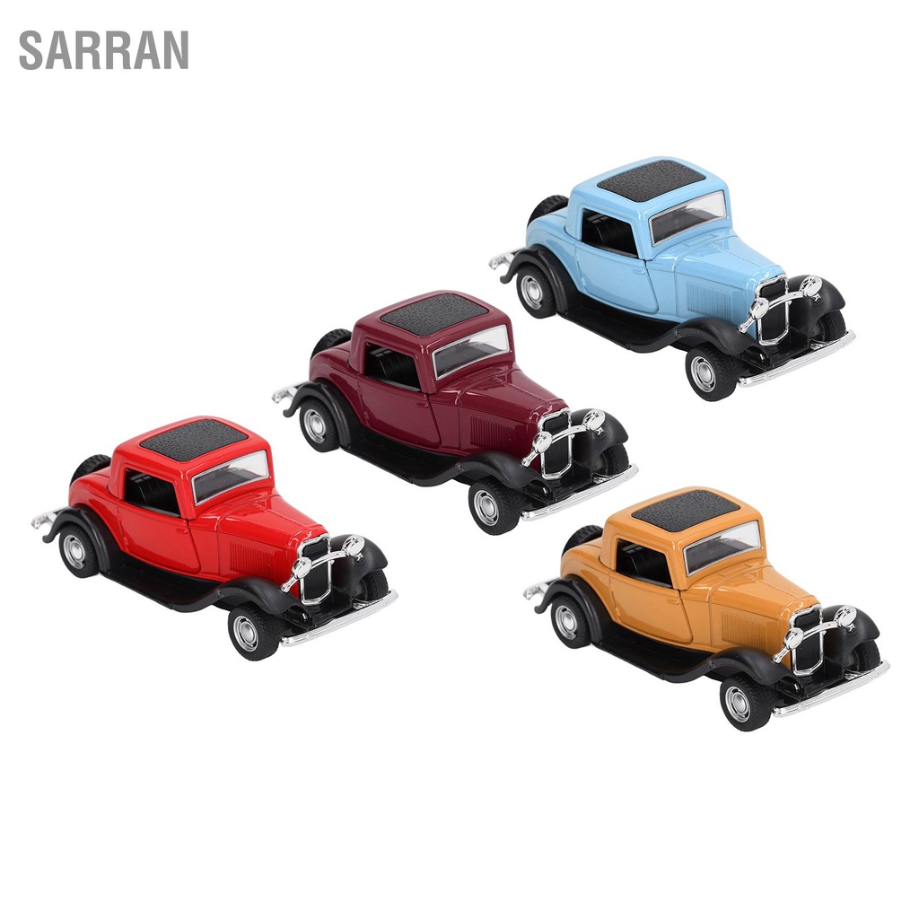 sarran-1-32-โมเดลรถคลาสสิกล้อแม็กวินเทจจำลองของเล่นโบราณ-pullback-opened-doors-model