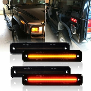 ไฟสัญญาณ LED สีแดง สําหรับติดด้านหน้า และด้านหลังรถยนต์ 2003-2009 Hummer H2