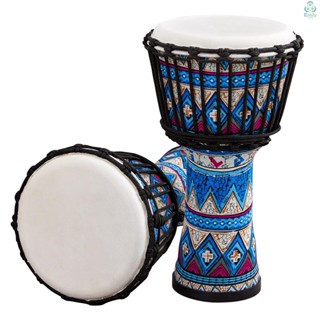 เครื่องดนตรีกลองแอฟริกัน Djembe 8 นิ้ว แบบพกพา หลากสี [19] [มาใหม่]