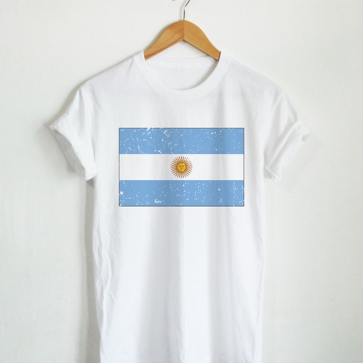 เสื้อยืดลาย-ธงชาติอาร์เจนตินา-ประเทศอาร์เจนตินา-argentina-flag-เสื้อยืดสกรีน-แขนสั้น-คอกลม