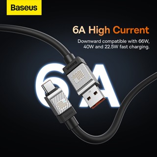 Baseus สายชาร์จ USB Type C 100W ชาร์จเร็ว สําหรับ Realme Huawei P30 Pro 100W Samsung Oneplus Poco F3