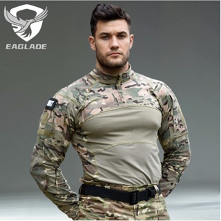 Eaglade เสื้อยืดยุทธวิธี แขนยาว ยืดหยุ่น สําหรับผู้ชาย YDJX-FG-CX In CP