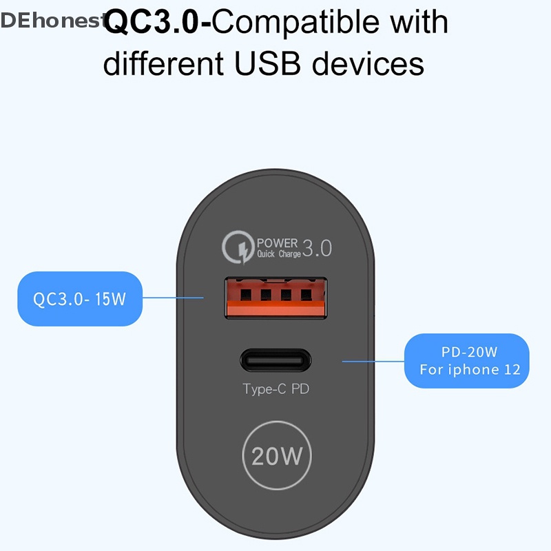 dehonest-super-si-อะแดปเตอร์ชาร์จ-usb-c-20w-สําหรับ-iphone-13-type-c-qc-3-0-pd