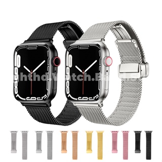 สายนาฬิกาข้อมือ ขนาดเล็ก สําหรับ Apple Watch Series Ultra 8 7 6 SE 5 4 3 2 1 iWatch ขนาด 49 มม. 45 มม. 41 มม. 44 มม. 40 มม. 42 มม. 38 มม.