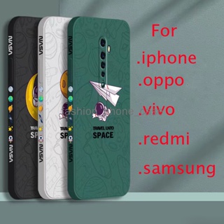 เคส oppo reno 2f เคสโทรศัพท์มือถือ ซิลิโคน พิมพ์ลายนักบินอวกาศ มีลายด้านข้าง สําหรับ oppo reno 2f