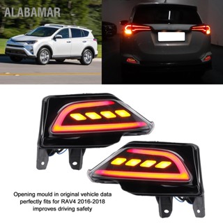 ALABAMAR คู่ LED กันชนหลังไฟเลี้ยวไฟเบรกสำหรับ RAV4 2016-2018