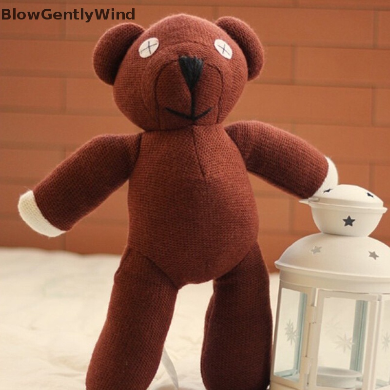 blowgentlywind-ตุ๊กตาฟิกเกอร์-mr-bean-teddy-bear-สีน้ําตาล-แบบนิ่ม-ขนาด-23-ซม
