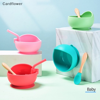 &lt;Cardflower&gt; ชามอาหารซิลิโคน กันน้ํา สําหรับเด็กทารก ลดราคา