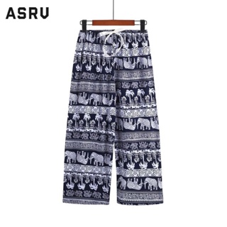 ASRV กางเกงขายาวผู้ชาย กางเกงขากว้างทรงหลวมขนาดบวก ใส่สบาย ระบายอากาศได้ดี รู้สึกเย็น