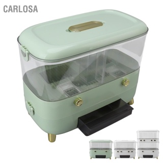 CARLOSA เครื่องจ่ายข้าว Grain Pail Sealed Multigrain Storage Box กล่องเก็บข้าวแบบใสสำหรับใช้ในบ้าน