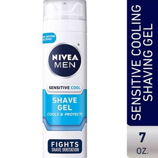 ✅พร้อมส่ง✅แท้ เจลโกนหนวด Sensitive Cool Shaving Gel 198g (NIVEA Men®) ให้ความรู้สึกเย็นสบายอย่างอ่อนโยน