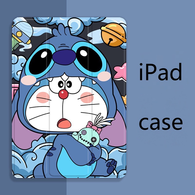 เคส-ลายโดเรม่อน-พร้อมช่องใส่ปากกา-สําหรับ-ipad-mini-1-2-3-4-5-6-air-1-2-3-4-5-2017-2018-pro-10-5-11-2022-gen10-10-2-gen-7-8-9