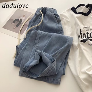 DaDulove💕 New Korean Version of INS Retro Stretch Jeans Niche High Waist Wide Leg Pants Large Size Trousers