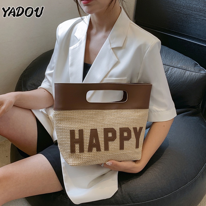 yadou-กระเป๋าโปโลกระเป๋าถือแฟชั่นสตรีใหม่ยอดนิยมอเนกประสงค์ความจุขนาดใหญ่ทอกระเป๋า