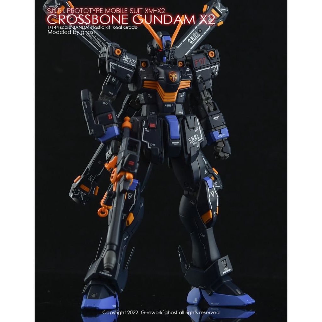 yan-ghost-rg-31-rg-crossbone-x-2-x2-x-2-สติกเกอร์รูปลอกสไลด์น้ําเรืองแสง