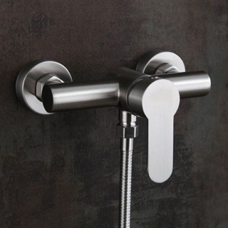 Temperature Control Stainless Steel Shower Mixer with Widened Handle Grip