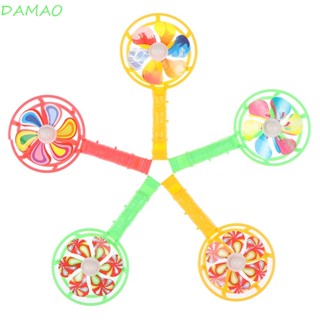 Damao นกหวีดกังหันลม แบบพลาสติก สุ่มสี ขนาด 12*6.5 ซม. ของเล่นเสริมพัฒนาการเด็ก 5 ชิ้น