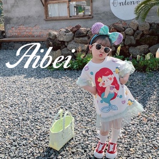 【Aibei】ใหม่ล่าสุดชุดเด็กผู้หญิง เด็กสาวชุดเจ้าหญิง เสื้อผ้าเด็กผู้หญิง 1-9 ขวบ