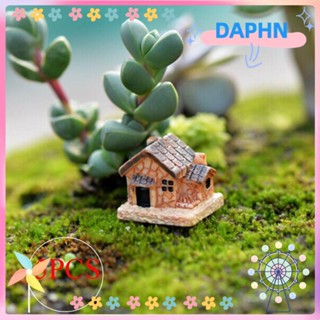 Daphs บ้านตุ๊กตาเรซิ่น ขนาดเล็ก สําหรับตกแต่งบ้าน สวน ภูมิทัศน์ขนาดเล็ก 5 ชิ้น