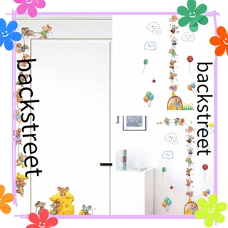 BACKSTREET Mouse Relay Wall Stickers Nursery Door Ornament Home Decoration Cartoon Mousehole