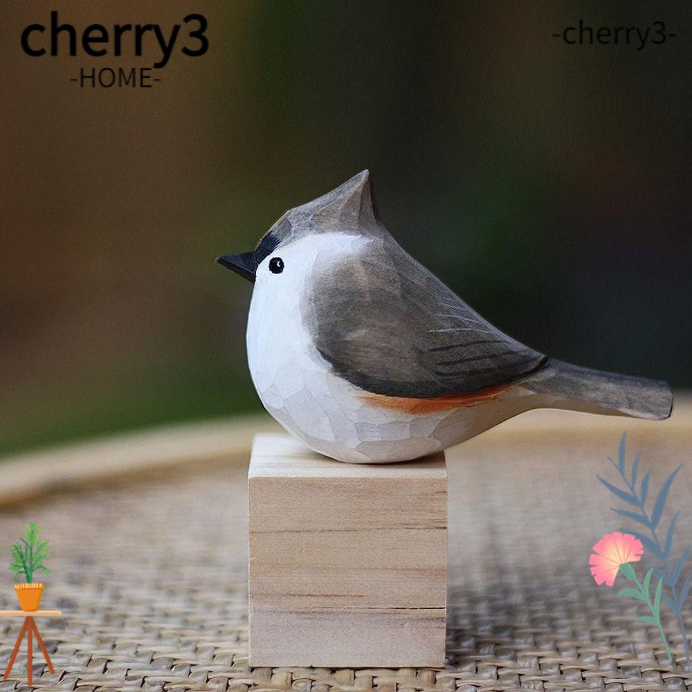 cherry3-ฟิกเกอร์ไม้แกะสลัก-รูปสัตว์-แฮนด์เมด-2-ชิ้น-สําหรับตกแต่งบ้าน