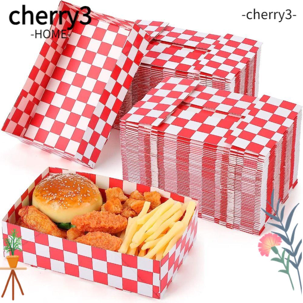 cherry3-ถาดกระดาษคราฟท์-ลายตารางหมากรุก-สีแดง-และสีขาว-แบบใช้แล้วทิ้ง-สําหรับตกแต่งอาหาร-25-ชิ้น