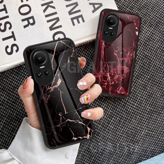 ใหม่ เคสโทรศัพท์มือถือกระจกนิรภัย ลายหินอ่อน หรูหรา สําหรับ OPPO Reno10 Pro Global Version Reno 10 Pro+ 5G 2023 OppoReno10Pro Plus