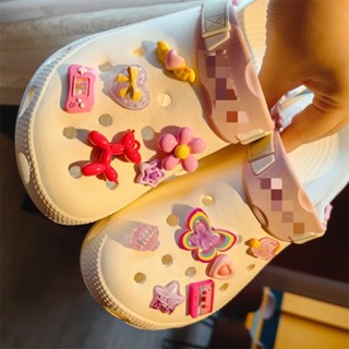 ชุดอุปกรณ์เสริม รูปการ์ตูน Barbie Jibits Jibits สําหรับรองเท้า Crocs Jibitz Charm Pin