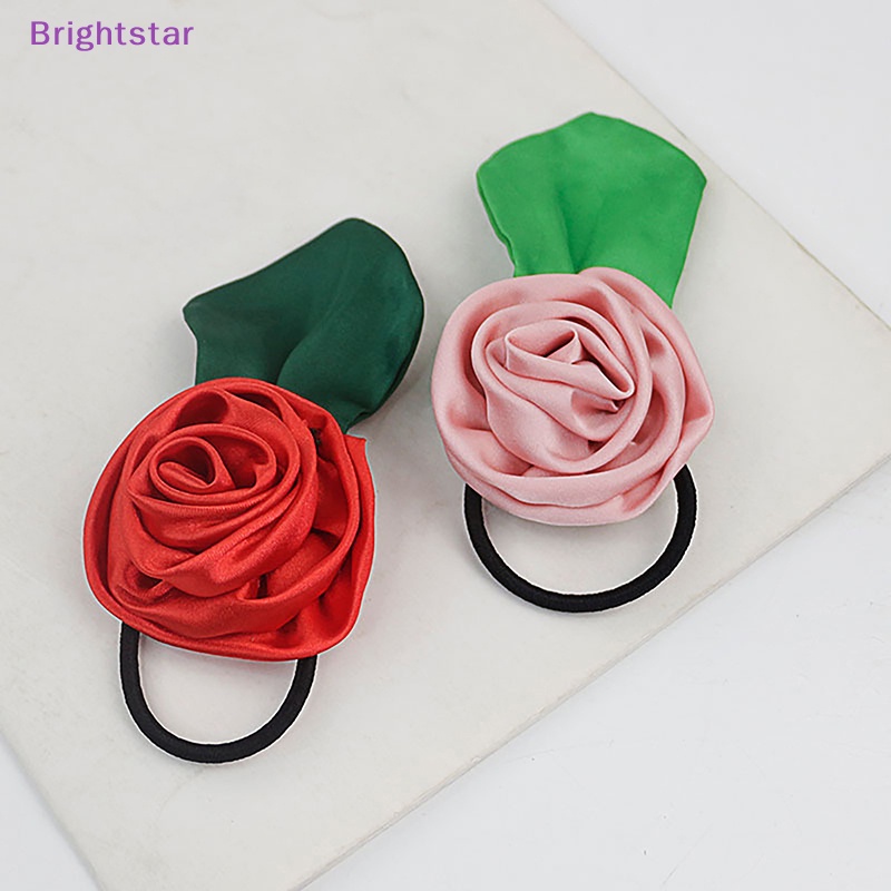 brightstar-sa-scrunchies-ยางรัดผม-แบบยืดหยุ่น-ลายดอกกุหลาบ-สไตล์เกาหลี-โรแมนติก-ของขวัญแฟชั่น-สําหรับผู้หญิง-เด็กผู้หญิง-เด็กผู้หญิง