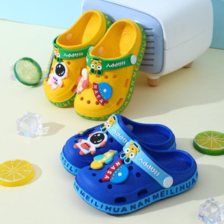 รองเท้าเด็ก รองเท้าแตะหัวปิดพื้นนุ่มกันลื่นสำหรับเด็กทารกและเด็กเล็กรองเท้าแตะป้องกันการชนกันในร่มSL7634
