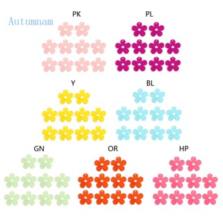 Autu จี้ดอกไม้อะคริลิค 10 ชิ้น สําหรับแขวนเครื่องประดับ สร้อยคอ DIY