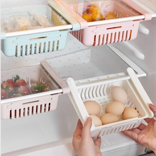 Spot second delivery# retractable refrigerator partition storage rack kitchen multi-purpose fresh-keeping rack refrigerator rack layered storage rack storage rack 8cc