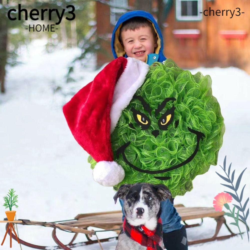 cherry3-จี้พวงหรีดคริสต์มาส-สําหรับตกแต่งบ้าน-ประตู-ต้นคริสต์มาส