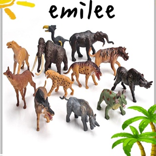 Emilee โมเดลสัตว์ประวัติศาสตร์จําลอง ของขวัญสําหรับเด็ก 12 ชิ้น
