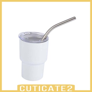 [Cuticate2] แก้วมัก มีฉนวนกันความร้อน พร้อมหลอดดูด 100 มล. สําหรับชา กาแฟ นม น้ําผลไม้ น้ําเย็น