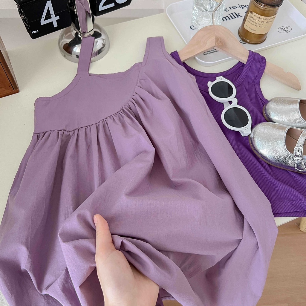 girls-skirt-2023-summer-girls-purple-vest-suspenders-two-piece-dresses-womens-treasure-braces-dress-trend