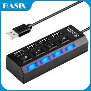 ฮับ USB 2.0 Splitter 3.0 One Drag Four Desktop Laptop พอร์ตขยาย USB หลายอินเตอร์เฟส สําหรับ Pc แล็ปท็อป