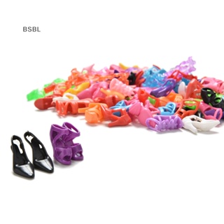 Bsbl รองเท้าตุ๊กตา คละสี สุ่มสี สําหรับตุ๊กตาบาร์บี้ 40 คู่