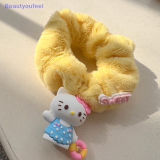 SANRIO [Beautyoufeel] ยางรัดผมหางม้า ขนาดใหญ่ ลายอนิเมะ Cinnamoroll Hello Kitty น่ารัก เครื่องประดับผม ของขวัญ สําหรับเด็กผู้หญิง