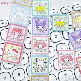 [Asegreen] สติกเกอร์เทปกาว ลายการ์ตูนอนิเมะ Sanrio Kawaii น่ารัก มีกาวในตัว สําหรับติดตกแต่งสมุด 500 ชิ้น ต่อม้วน