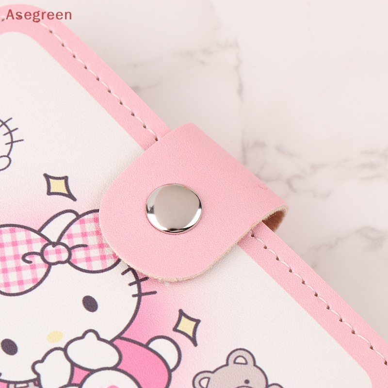 asegreen-กระเป๋าใส่บัตรเครดิต-แบบหนัง-ลายการ์ตูน-hello-kitty-my-melody-kuromi-สําหรับผู้หญิง