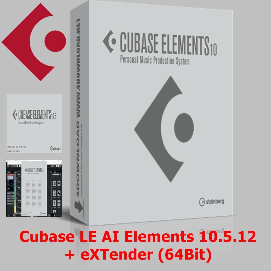 Cubase LE AI Elements 10.5.12 + eXTender (64Bit) ถาวร พร้อมวิธีติดตั้ง ...