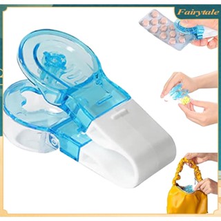 ❀ เครื่องจ่ายยาแบบพกพา Pill Taker Tablets Anti Pollution Tablets Blister Pack Opener ง่ายต่อการนำออกจากบรรจุภัณฑ์