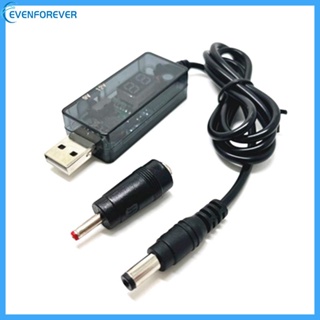 Ev อะแดปเตอร์แปลงสายเคเบิล USB เป็น DC 5521 USB 5V เป็น DC9V 12V 80 ซม.