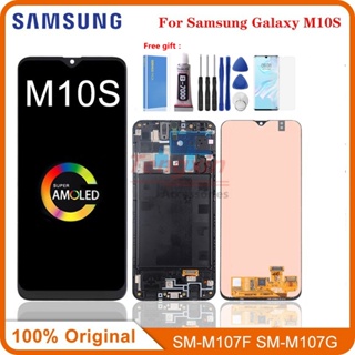 หน้าจอสัมผัส LCD ดิจิไทเซอร์ 6.4 นิ้ว M107 พร้อมกรอบ แบบเปลี่ยน สําหรับ Samsung Galaxy M10S M107F