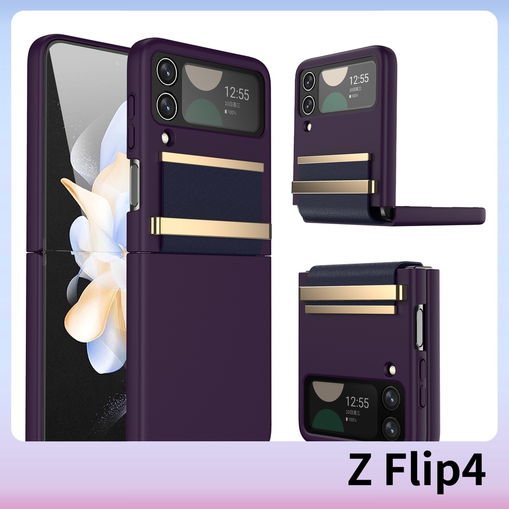 เคสโทรศัพท์มือถือหนังแข็ง-กันลื่น-สําหรับ-samsung-galaxy-z-flip4-z-flip3-z-flip4-z-flip3