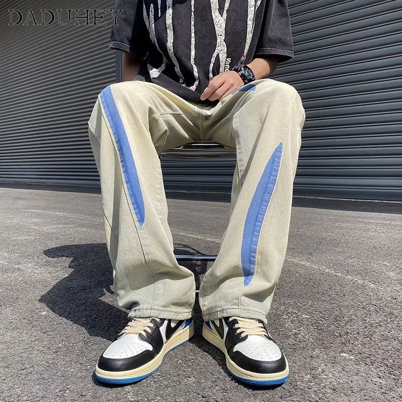 daduhey-mens-2023-new-summer-hong-kong-style-fashion-loose-all-matching-jeans-hip-hop-ins-high-street-handsome-casual-pants